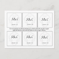 6 Etiquetas Favoráveis de Casamento Branco/Prata E