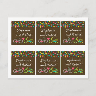 Cartão Postal 6 Favor Tags Amor Caprichoso Amantes Bicicletas Bi