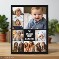 6 Modelo de Foto com 2 Linhas de Texto - Preto