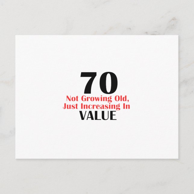 Cartão Postal 70 anos de design velho do aniversário (Frente)