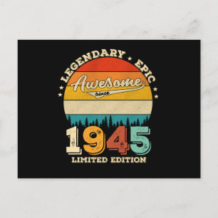Cartão Postal 70 Anos de Idade Aniversário 1955 Incrível Present
