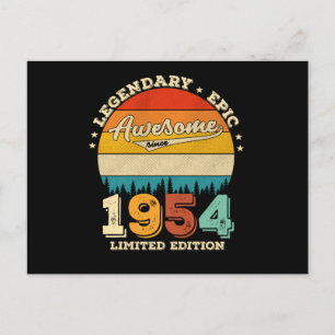 Cartão Postal 71 Anos Completo 1954 Presente Incrível de 71º Ani