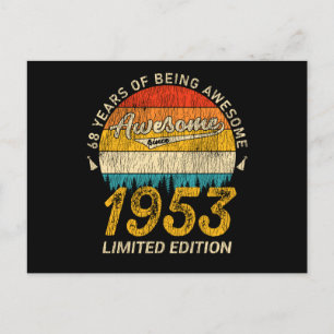 Cartão Postal 72 Anos de Idade 1953 Retro Incrível Presente de A