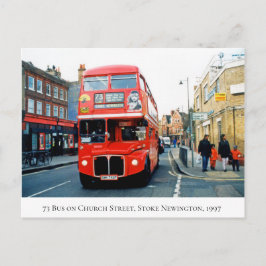 Cartão Postal 73 Rua da Igreja de Bus Stoke Newington N16 em 199