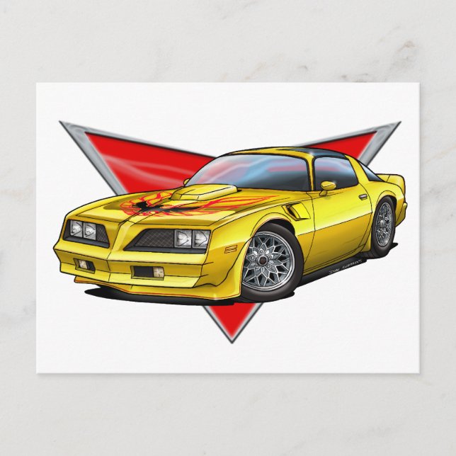 Cartão Postal 77-78 Yellow Firebird TA (Frente)