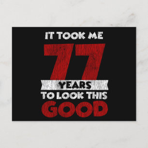Cartão Postal 77 Anos De Idade Bday Me Deixou Bem 77º Aniversári