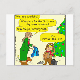 Cartão Postal 787 Cartoon Pôncio Pilatos