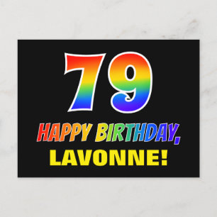 Cartão Postal 79º aniversário: Negrito, Divertido, Simples, Arco