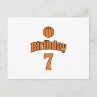 7 de Aniversário de Basquete Menino Engraçado Pres
