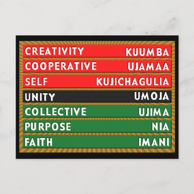 Cartão Postal 7 princípios (Frente)