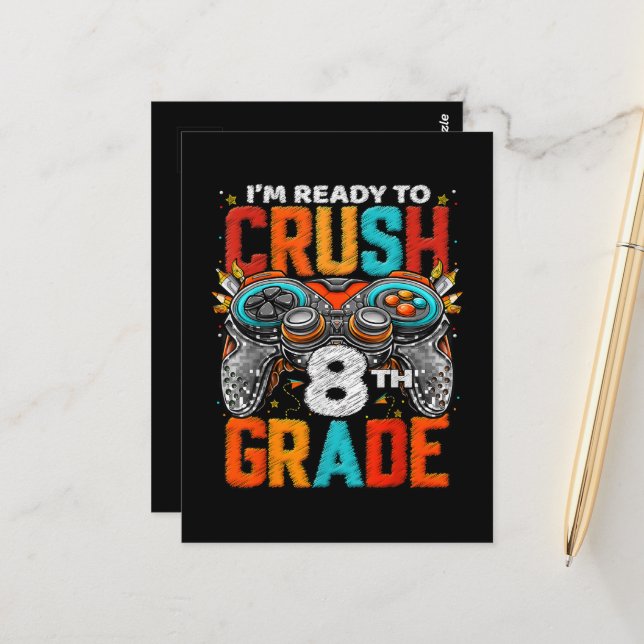 Cartão Postal 8º ano desbloqueado Jogo de Volta às Aulas  (Frente/Verso In Situ)