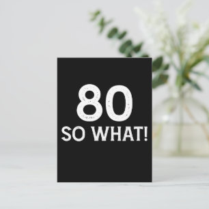 Cartão Postal 80 Então? - Divertido 80º Aniversário
