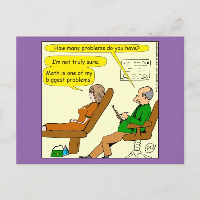 Cartão Postal 865 quantos problemas tem - CARTOON (Frente)