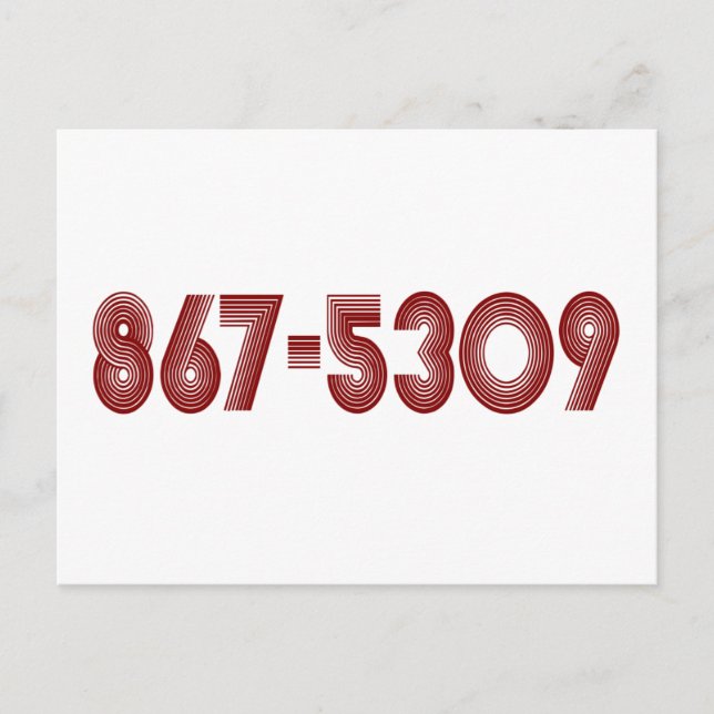 CARTÃO POSTAL 867-5309 (Frente)