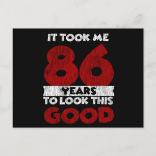 Cartão Postal 86 Anos De Aniversário Me Deixou Bem 86º Aniversár