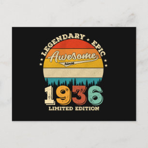 Cartão Postal 89 Aniversário 1936 Incrível Presente de 89º Anive