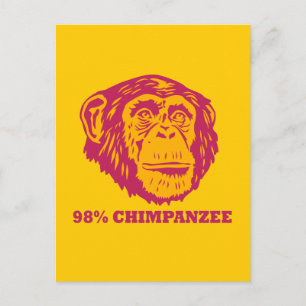 Cartão Postal 98% Chimpanzé