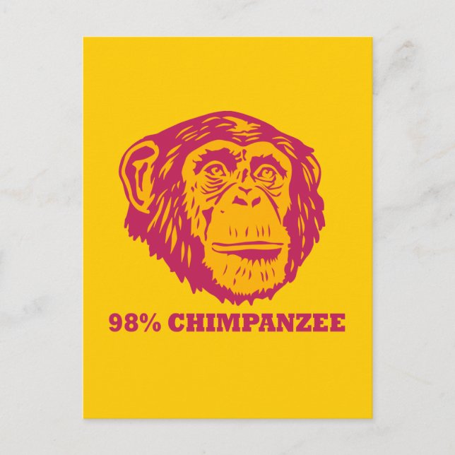 Cartão Postal 98% Chimpanzé (Frente)