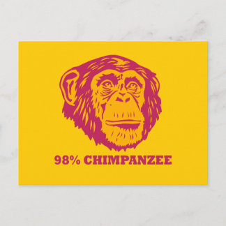Cartão Postal 98% Chimpanzé