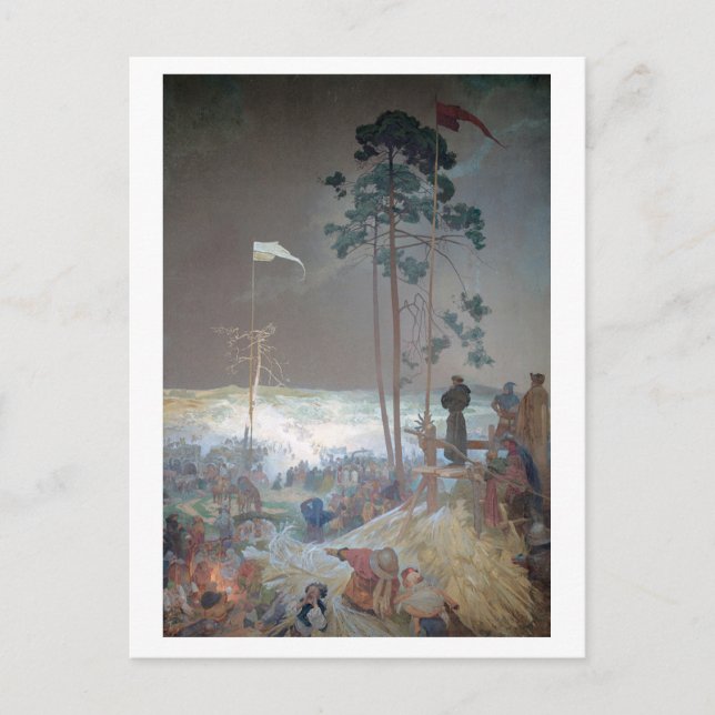 Cartão Postal #9 Reunião em Krizky, Mucha (Frente)