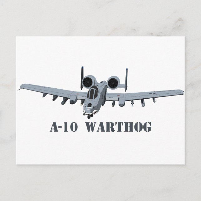 Cartão Postal A-10 Warthog (Frente)