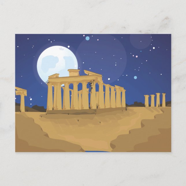 Cartão Postal A Acrópole de Atenas (Frente)