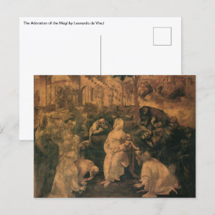 Cartão Postal A Adoração dos Magos de Leonardo da Vinci