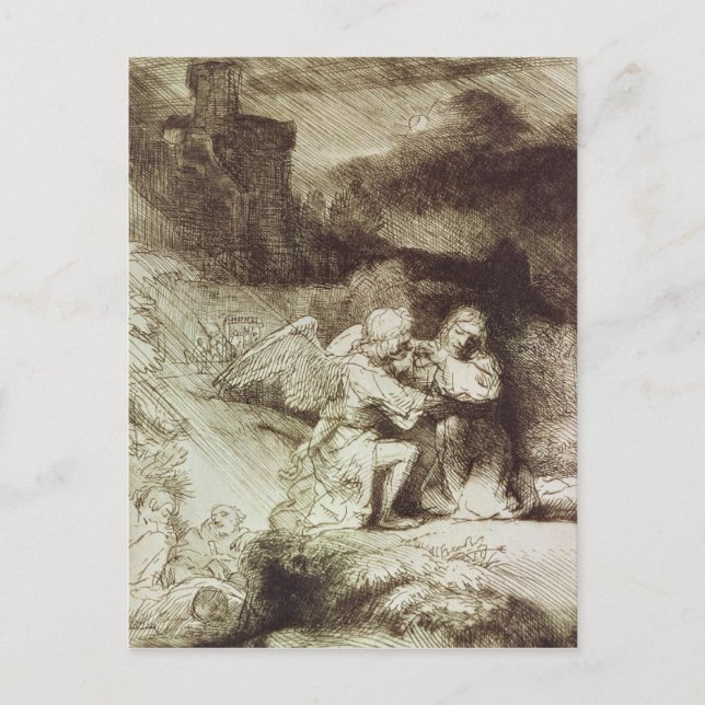Cartão Postal A Agonia no Jardim (Frente)