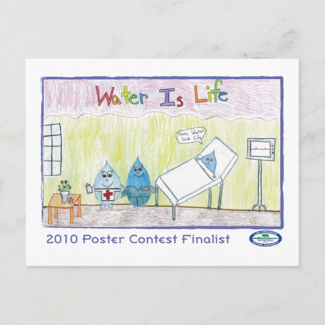 Cartão Postal A Água É A Vida (Frente)