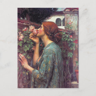 Cartão Postal A alma da Rosa por John W. Waterhouse