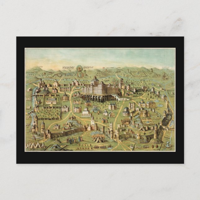 Cartão Postal A antiga cidade de Jerusalém (Frente)