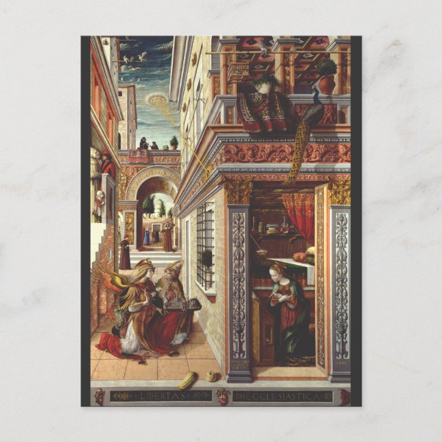Cartão Postal A Anunciação Carlo Crivelli Arte Renascentista (Frente)