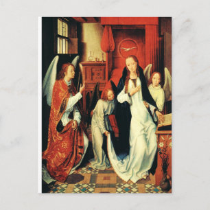 Cartão Postal A Anunciação da Virgem Maria por Hans Memling
