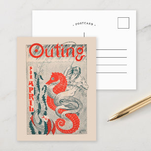 Cartão Postal A anunciar para abril de 1896 Revista Vintage