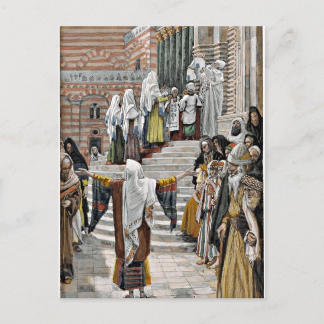 Cartão Postal A Apresentação de Jesus no Templo (Frente)