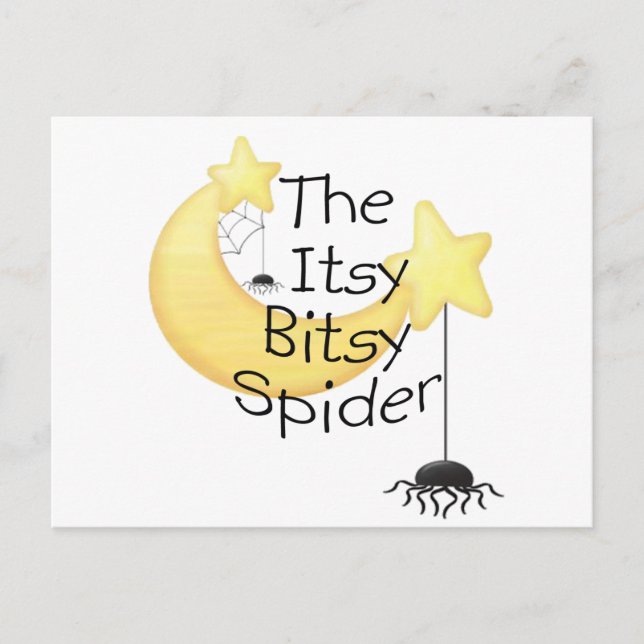 Cartão Postal A aranha Bitsy (Frente)