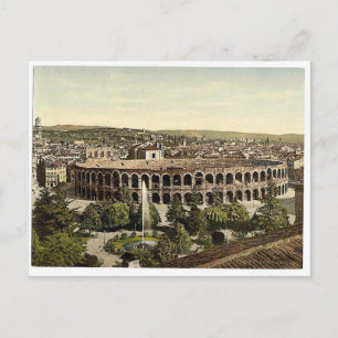 Cartão Postal A Arena, Verona, Itália vintage Photochrom