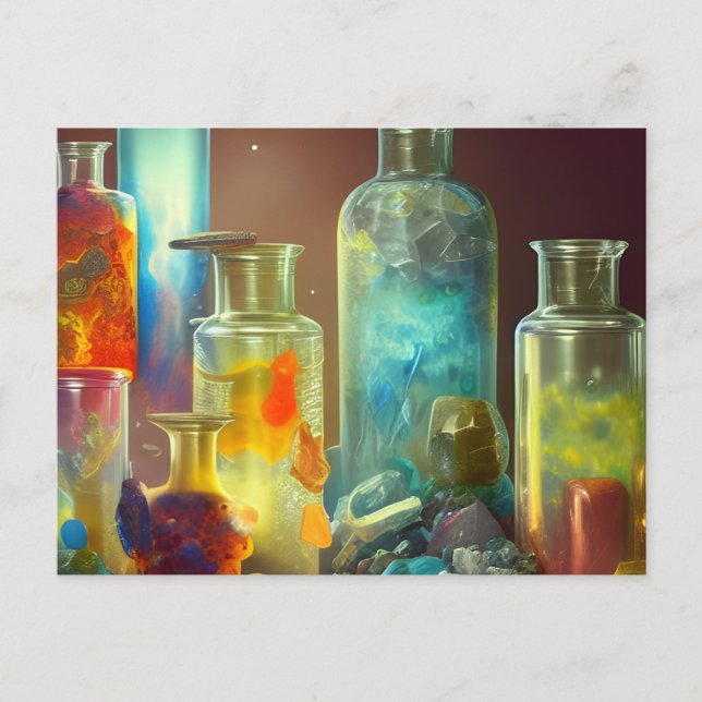 Cartão Postal A arte da fantasia trabalhável do alquimista (Frente)