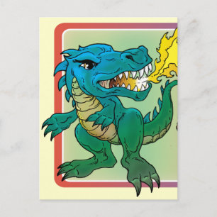 Cartão Postal A arte do dragão inspirou por pouco t por Scott