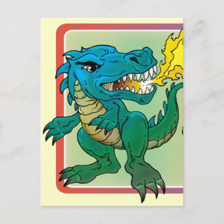 Cartão Postal A arte do dragão inspirou por pouco t por Scott