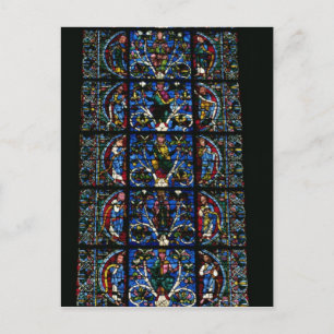 Cartão Postal A Árvore de Jesse, a janela da lancet na face oest