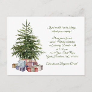 Cartão Postal A árvore de natais vintages apresenta a festa de f