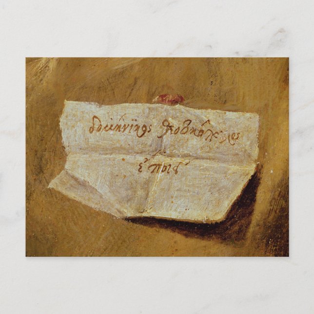 Cartão Postal A assinatura de El Greco (Frente)
