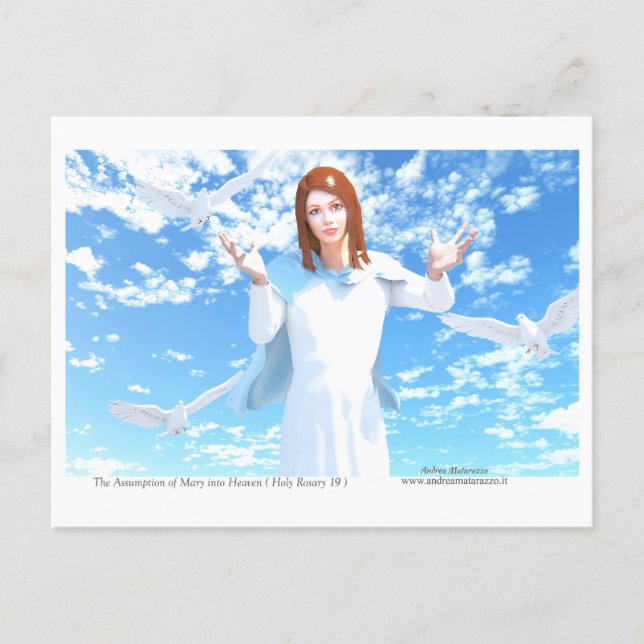Cartão Postal A Assunção de Maria ao Céu (Frente)
