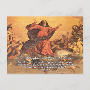 Cartão Postal A Assunção de Maria ao Céu