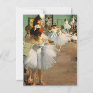 Cartão Postal A aula de dança, pintura famosa
