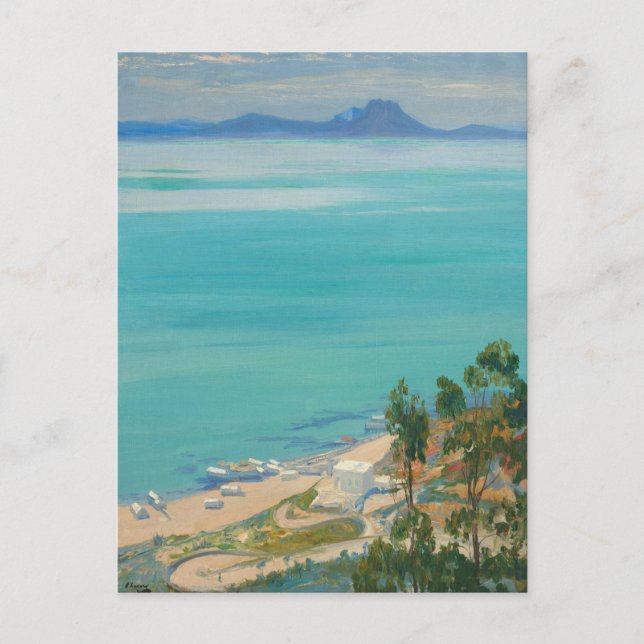 Cartão Postal A Baía de Tunis, Manhã | Sir John Lavery (Frente)