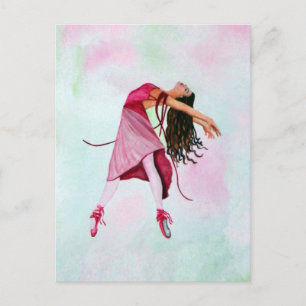 Cartão Postal A Ballerina Rosa