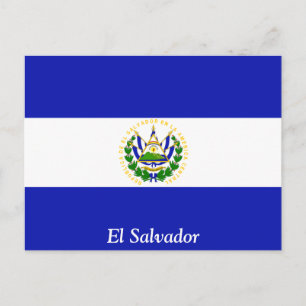 Cartão Postal A bandeira de El Salvador.