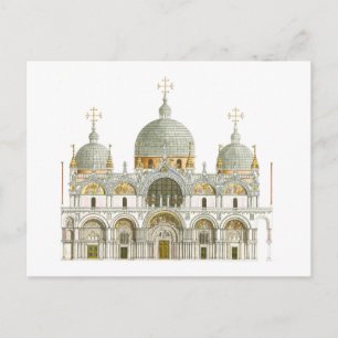 Cartão Postal A Basilica do Mark. Veneza Itália